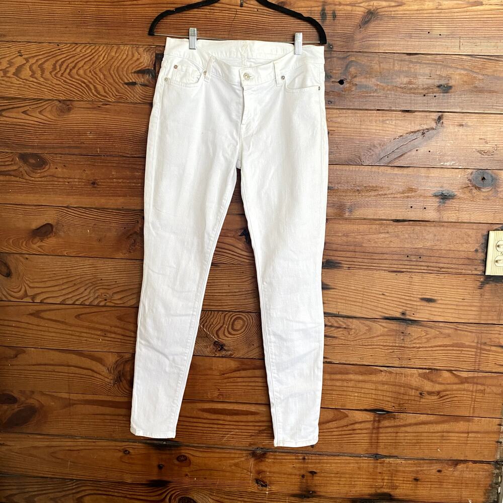 7 For All Mankind The Skinny White Jeans size 30